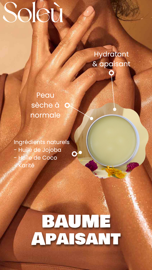 Baume hydratant solide Calan pour le soin de la peau en voyage