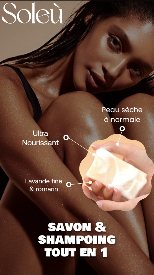 Savon-shampoing solide naturel Lou Galet pour cheveux et corps