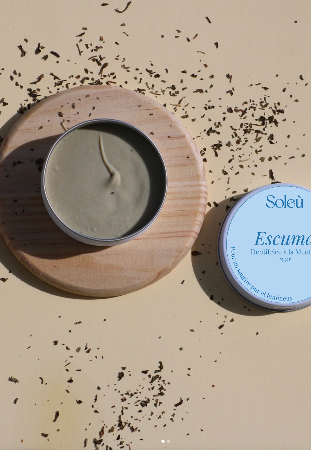 Dentifrice solide naturel Escuma, idéal pour voyager léger